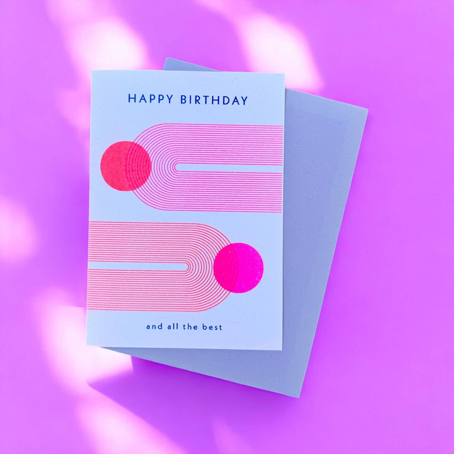 Bauhaus happy birthday | Klappkarte flieder