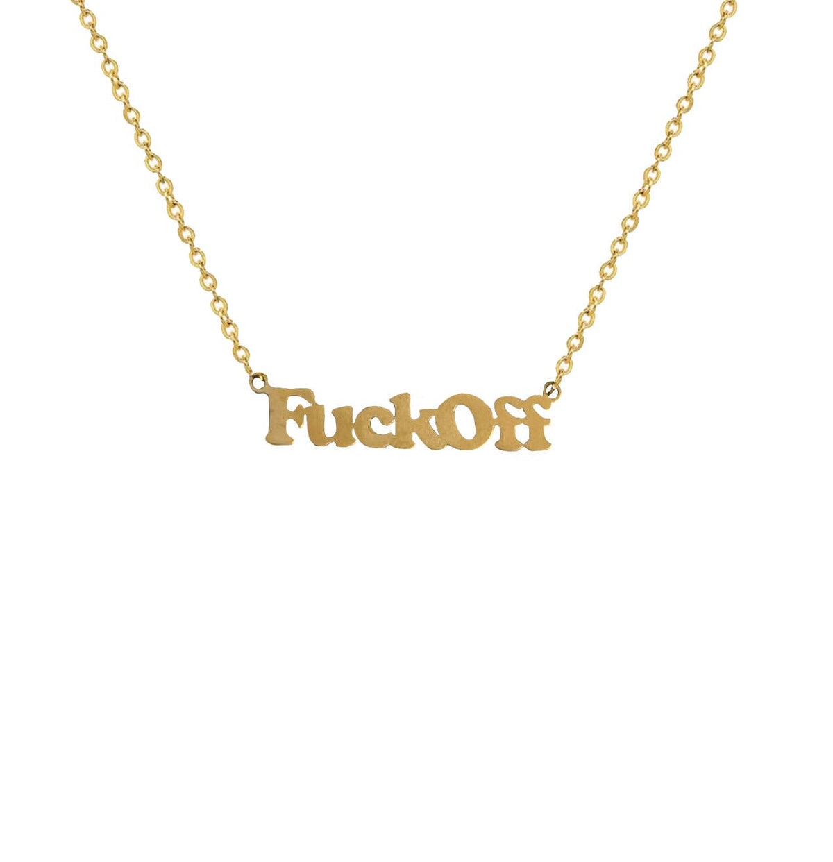 Halskette FUCK OFF | 18-karat vergoldet