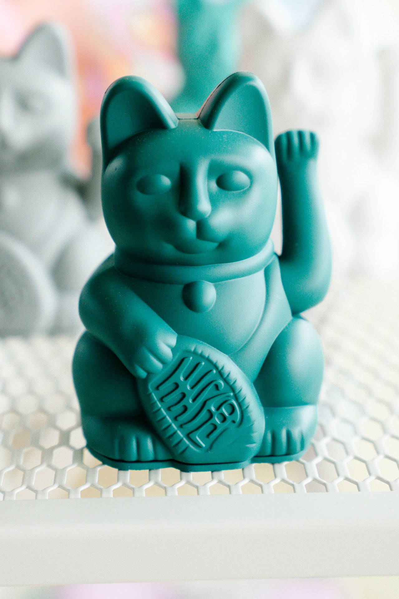Winkekatze Mini - green