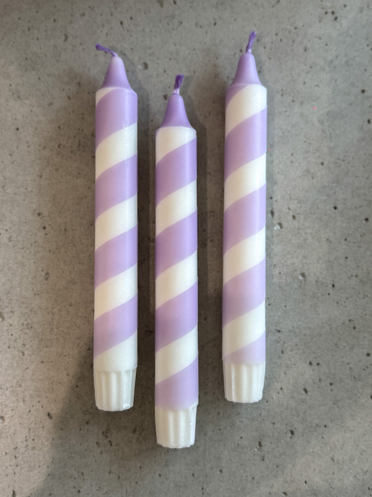 Dip Dye Kerze | Swirl flieder