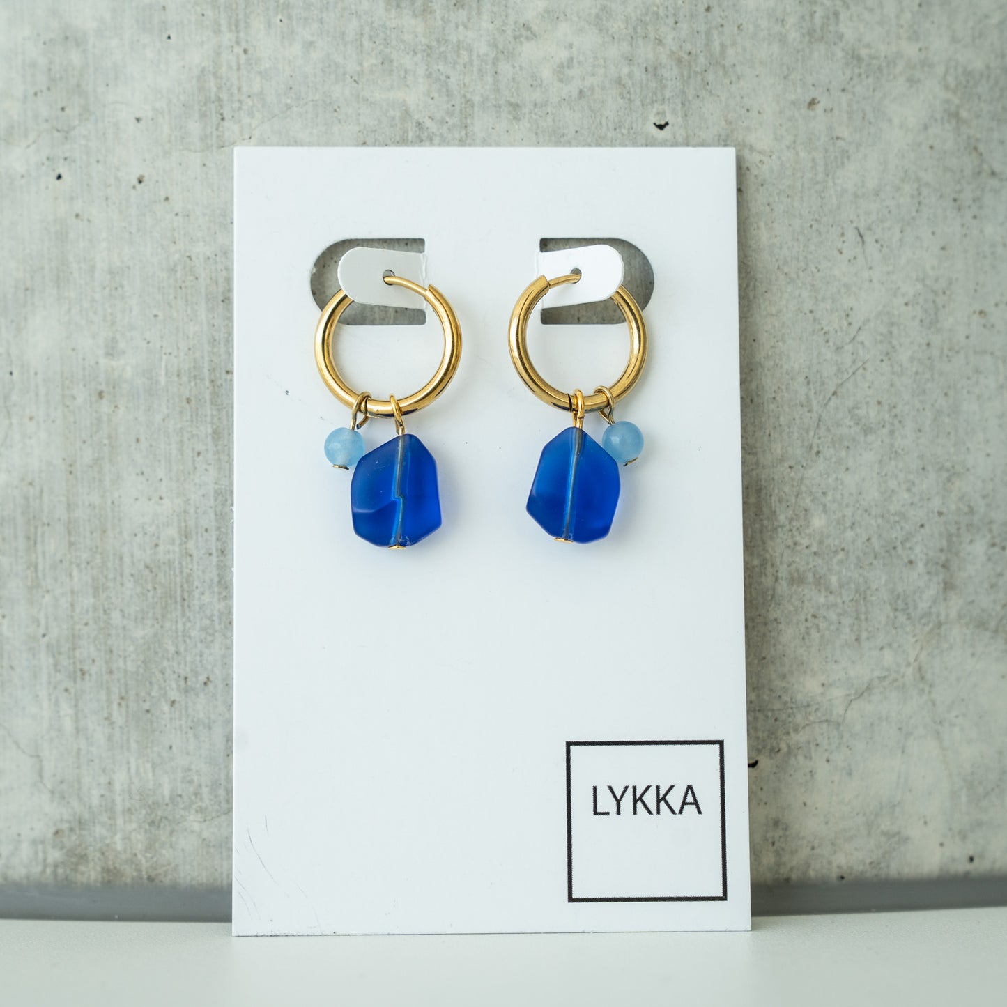 LYKKA Ohrringe "pebble small" - gold|silber | versch. Farben