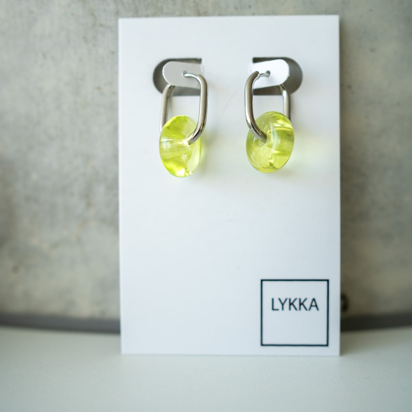 LYKKA Ohrringe "oval donut glass" | versch. Farben