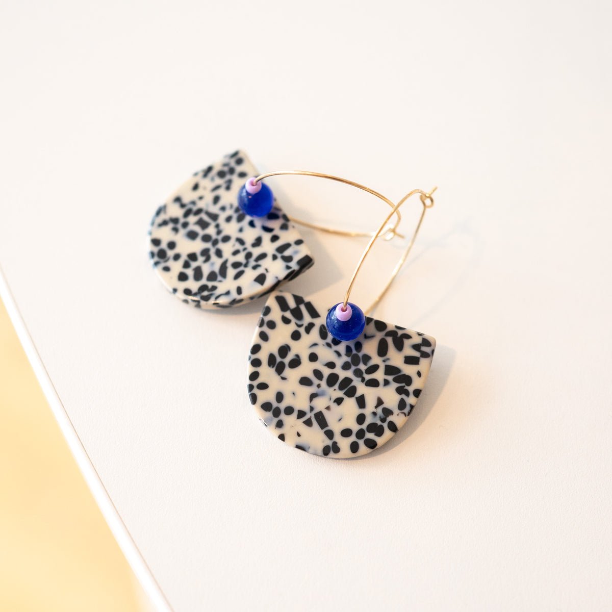 Ohrring TERRAZZO | blau/flieder