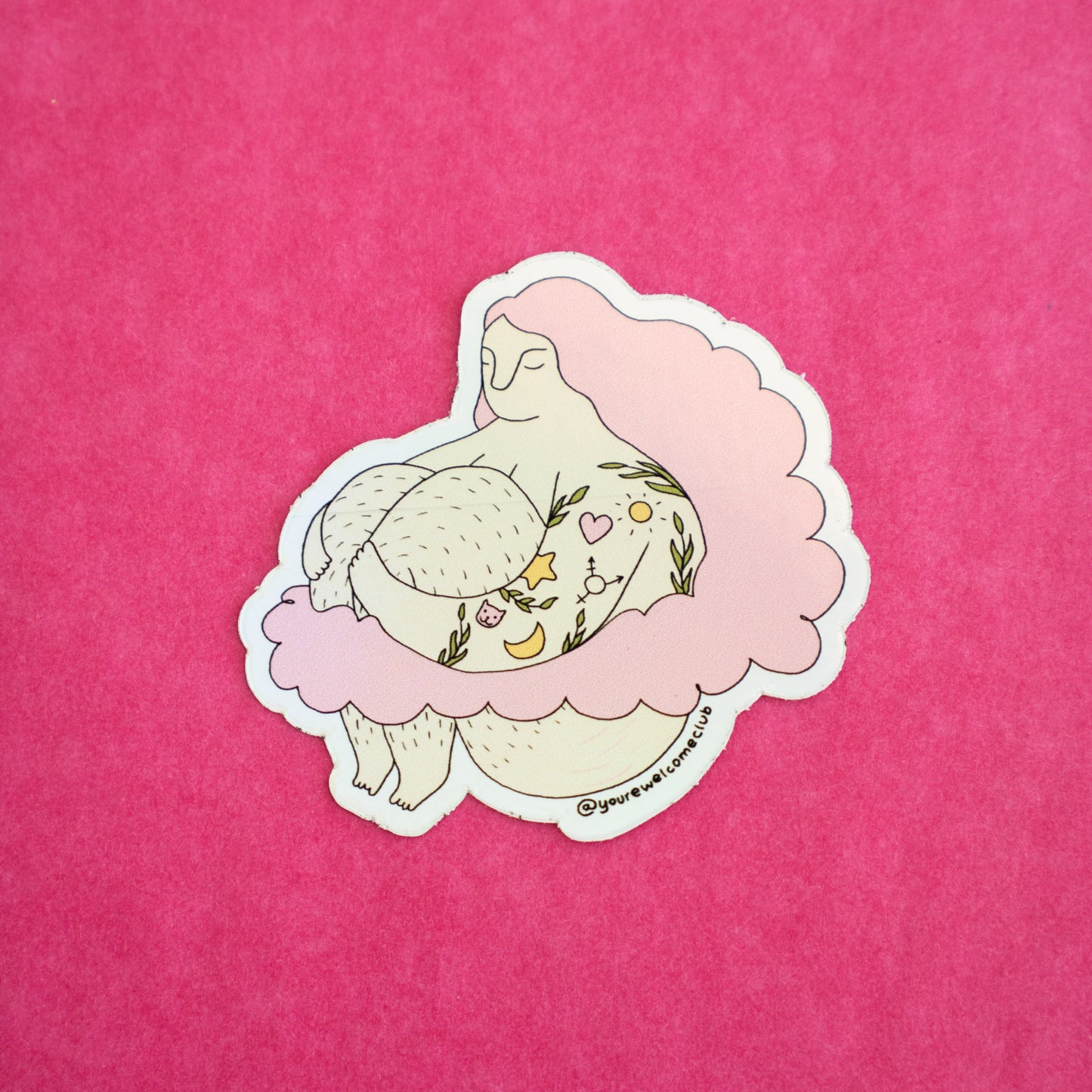 Glitzer-Sticker | Happy Cloud