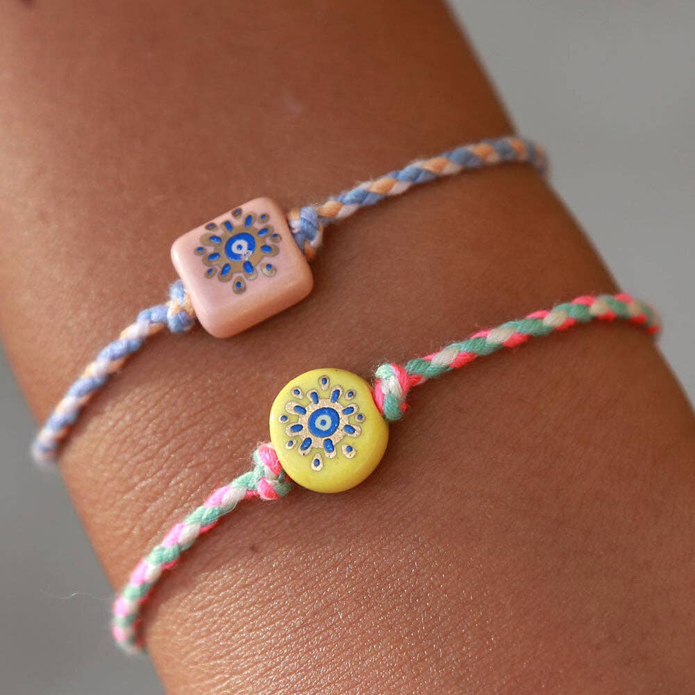 Armband "Evil Eye" blush - handmade