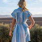 Kurzes besticktes Hemdkleid Saga