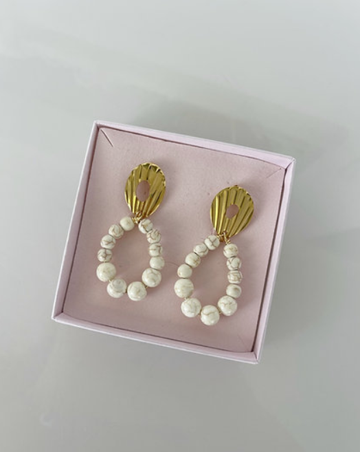 Ohrringe | WHITE VIVIANE GOLD