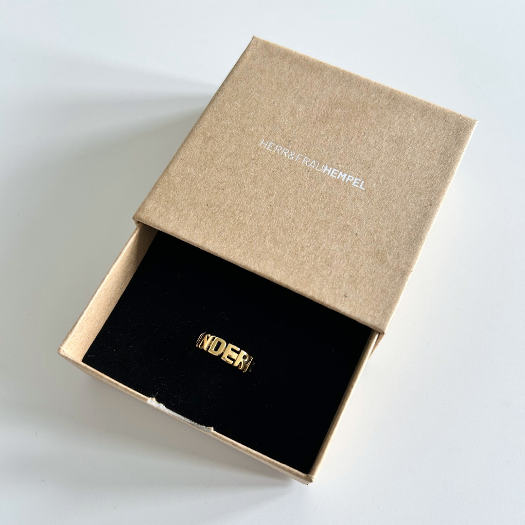 Ring | WUNDERBAR in gold, Gr. 52