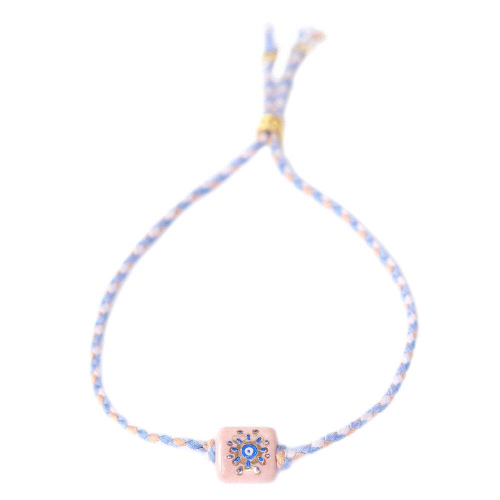 Armband "Evil Eye" blush - handmade