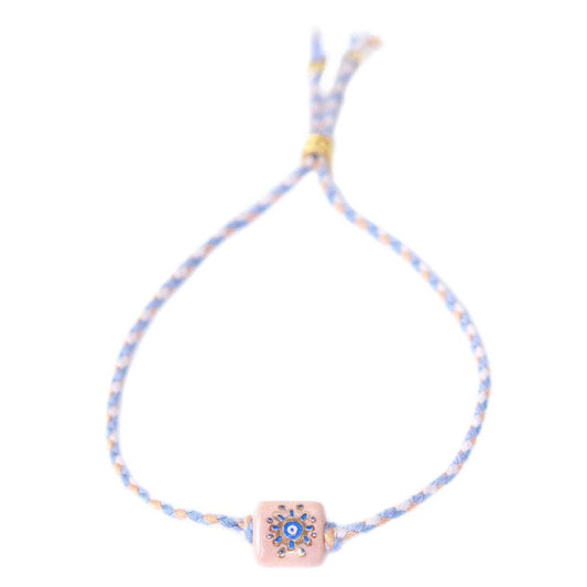 Armband "Evil Eye" blush - handmade