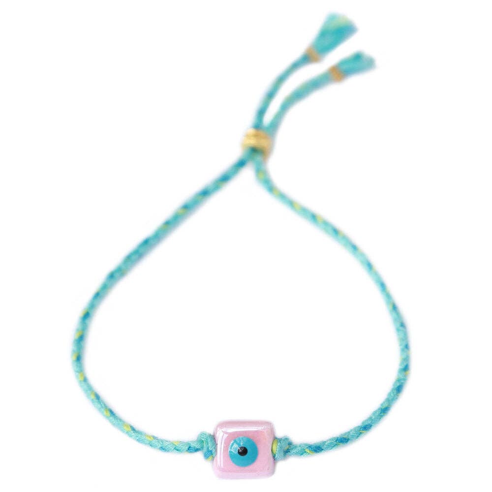 Armband "Evil Eye" rose - handmade