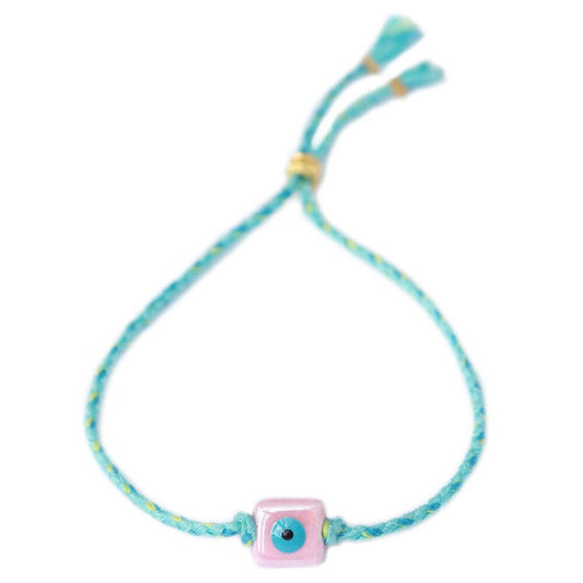 Armband "Evil Eye" rose - handmade