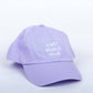 cap "tired people club" lilac/white