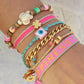 Armband "Evil Eye" rose - handmade