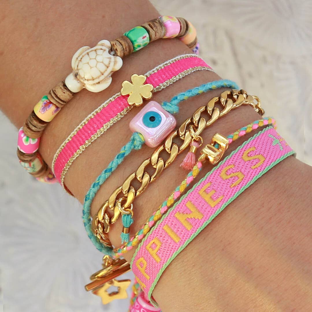 Armband "Evil Eye" rose - handmade