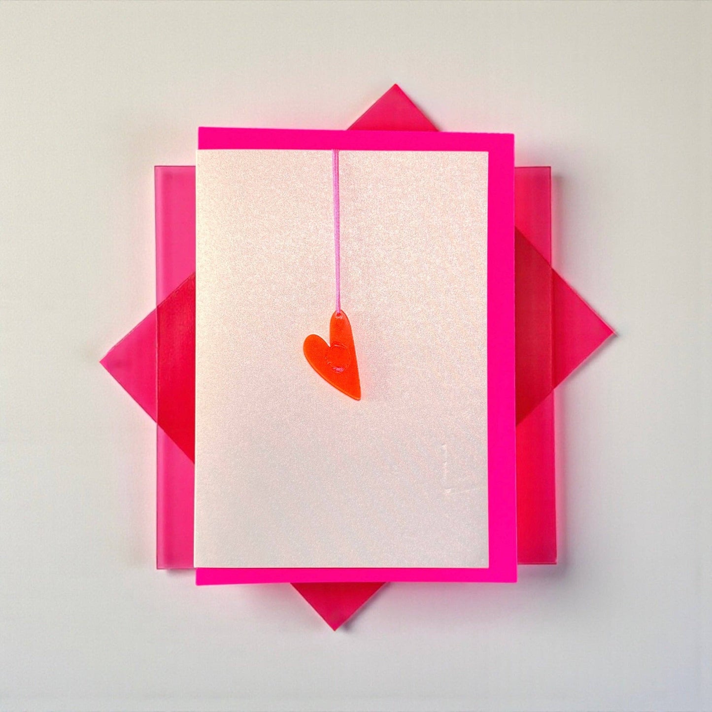hang me happy * heart neonpink