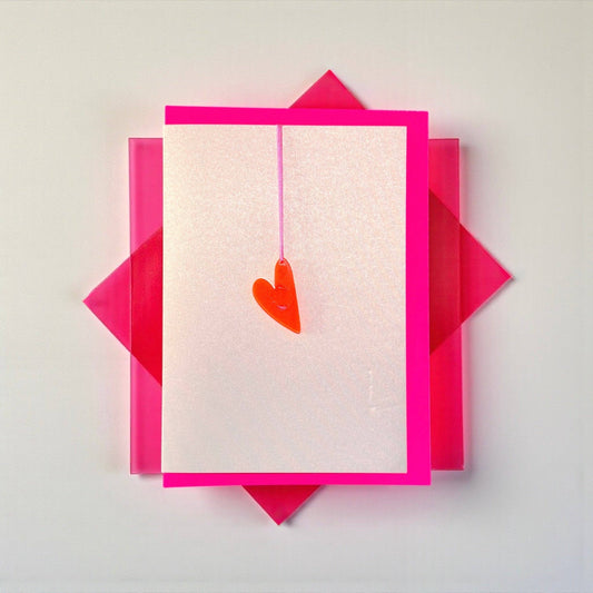hang me happy * heart neonpink