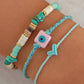 Love Ibiza Herzarmband hellblau - handmade