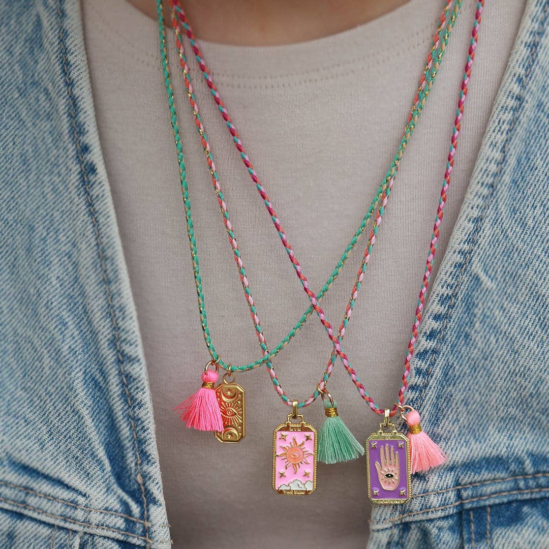Love Ibiza Kette mit Gypsy-Amulett in Sonnenform - handmade