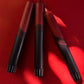 Dip Dye Kerze | weinrot-schwarz-bioglitter