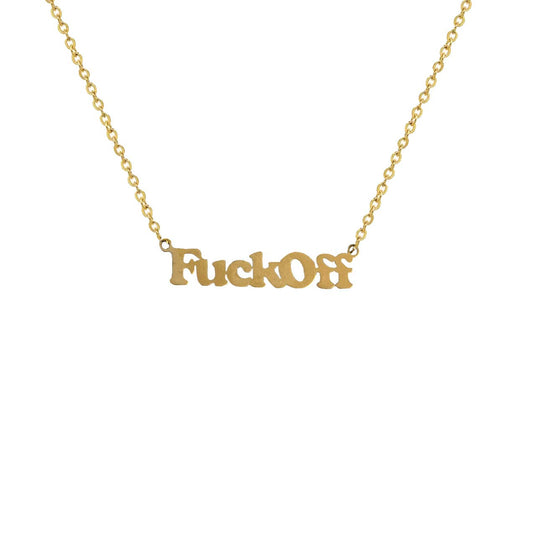 Halskette "fuck off" | 18-karat vergoldet