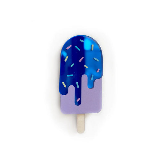 2in1 | Brosche & Wandkunst | ice mirrored blue