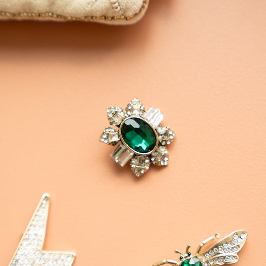 Brosche | Green Flower