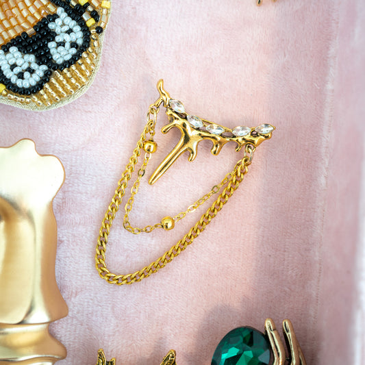 Brosche | double chain