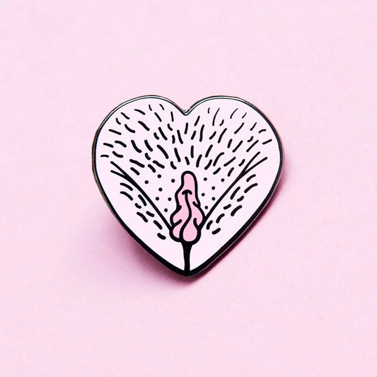 Emaille Pin | Vulva Heart | pink