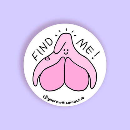 Sticker | Find me! Clitoris | versch. Farben