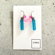 silber | hellblau-rosa-pink