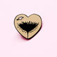 Emaille Pin | Vulva Heart | brown