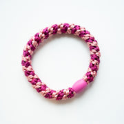 Stripe Faded Rose Electric Pink Glitter