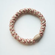 Peach Coral-Beige Glitter Stripe