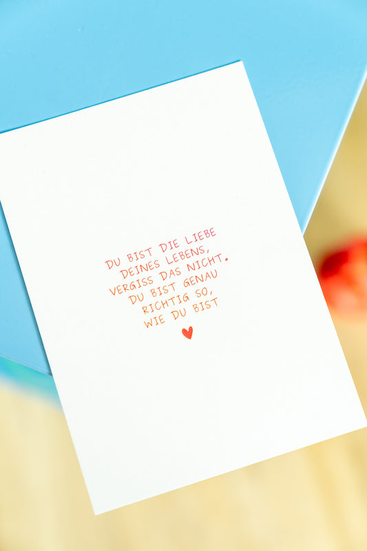 Liebe deines Lebens | Postkarte