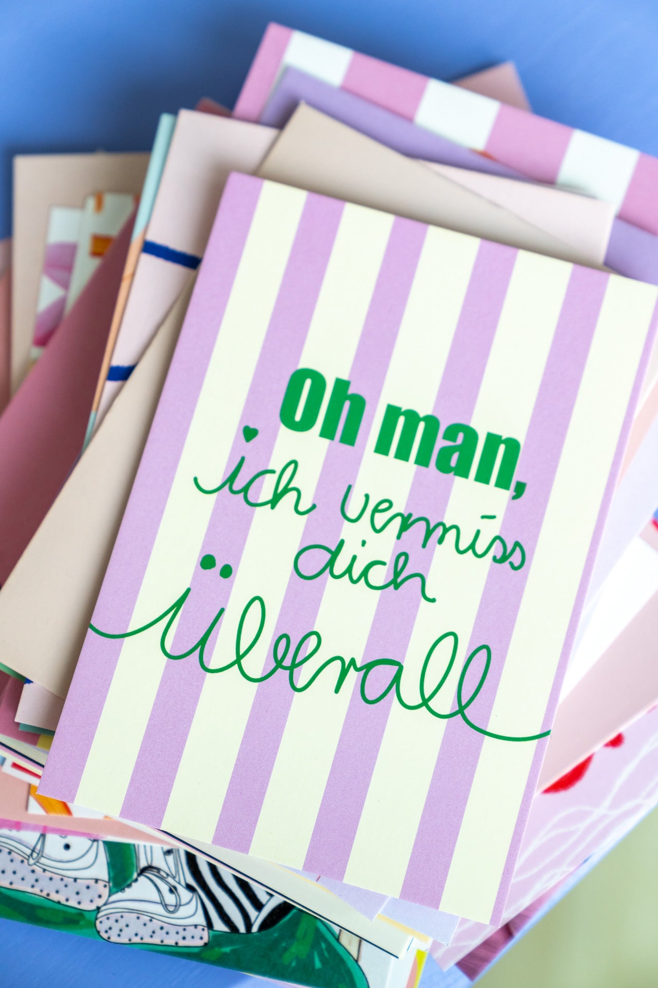 Oh man, ich vermiss dich überall | Postkarte