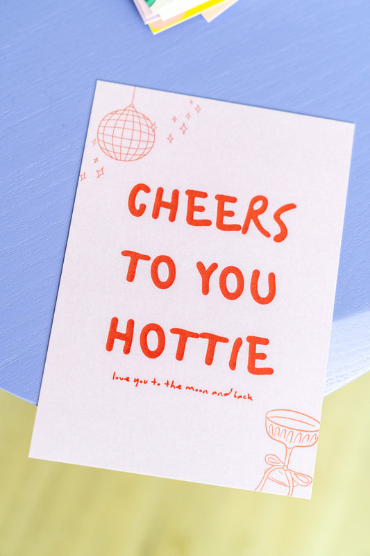 Cheers to you hottie | Postkarte