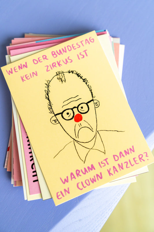 Kanzler Clown | Postkarte