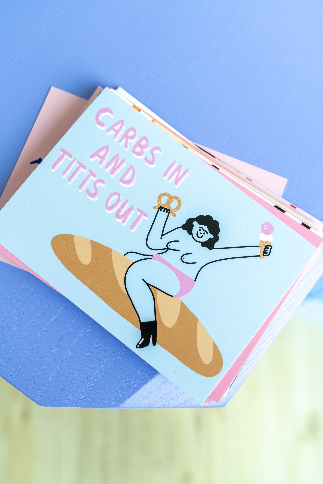 Carbs in and Titts out  | Postkarte