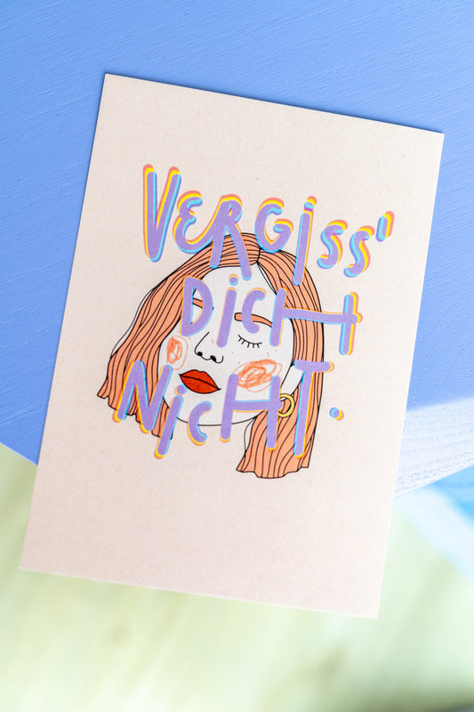 Vergiss' dich nicht | Postkarte