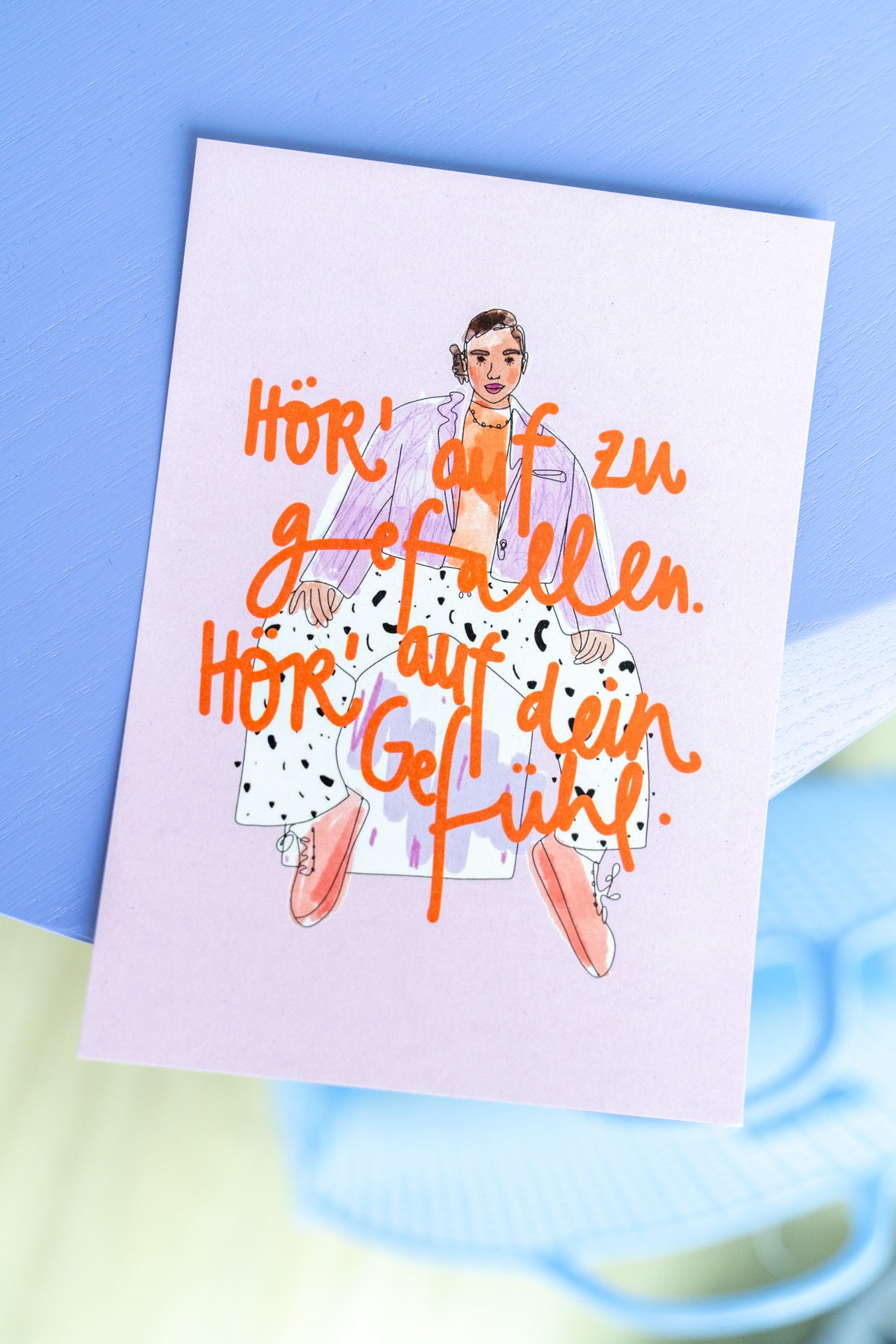 Hör' auf zu gefallen | Postkarte