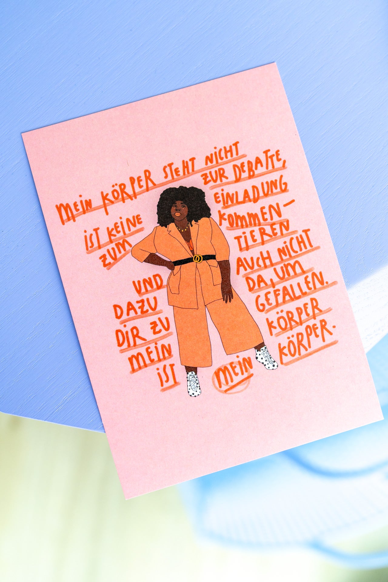 Mein Körper ist mein Körper | Postkarte