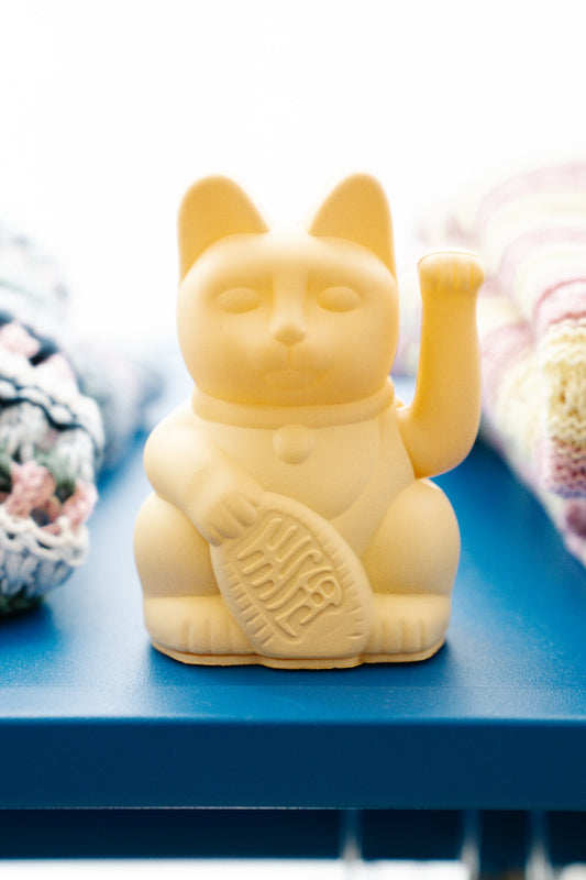 Winkekatze Mini - gelb