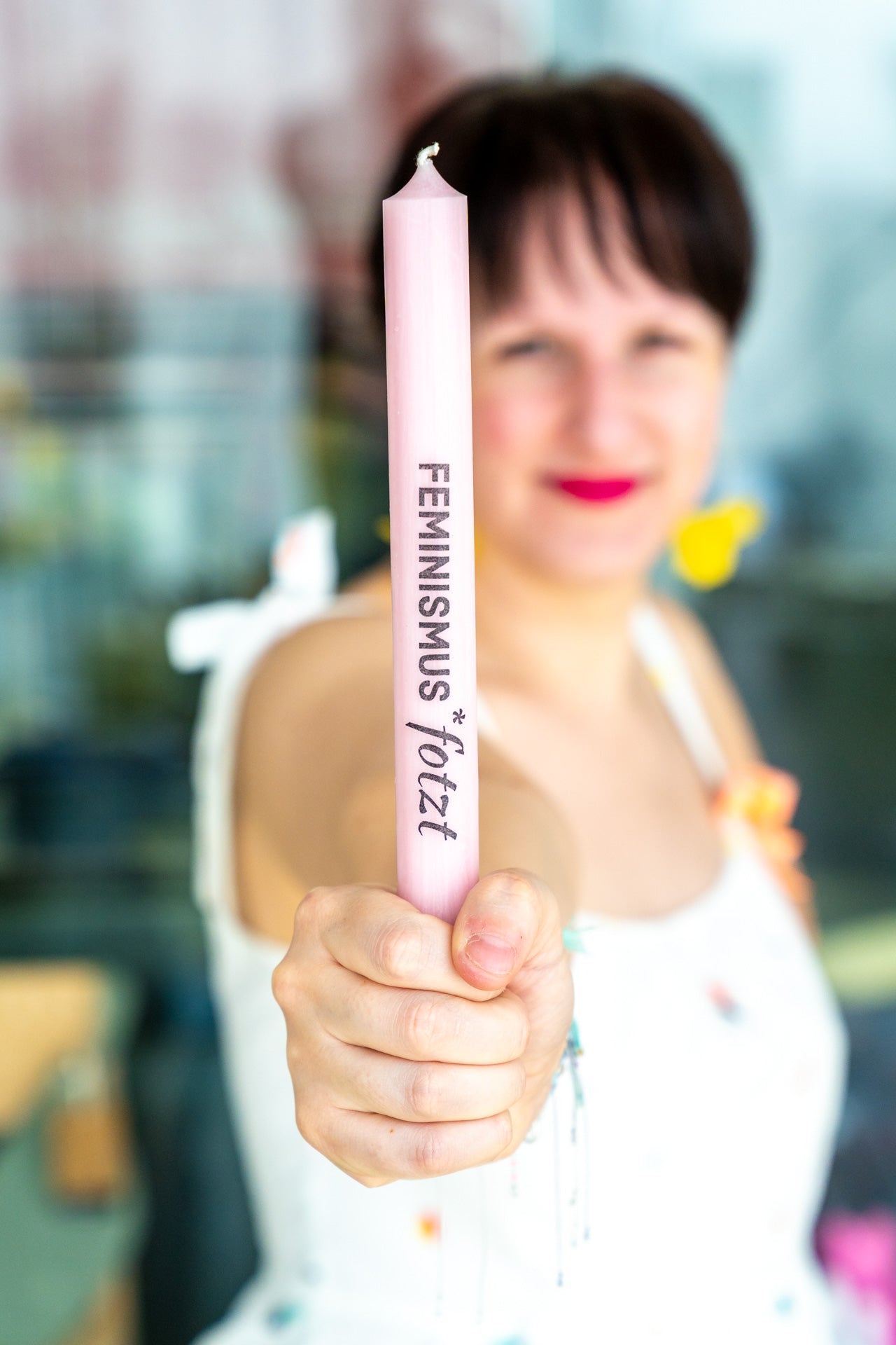 Stabkerze "Feminismus fotzt"