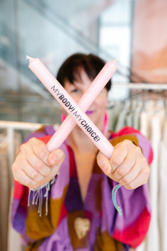 Stabkerze "My body! My choice!"