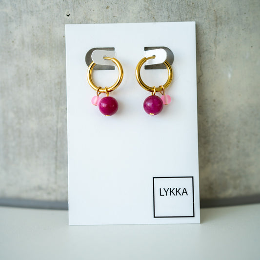 LYKKA Ohrringe "circle bubbles" - gold|silber | versch. Farben