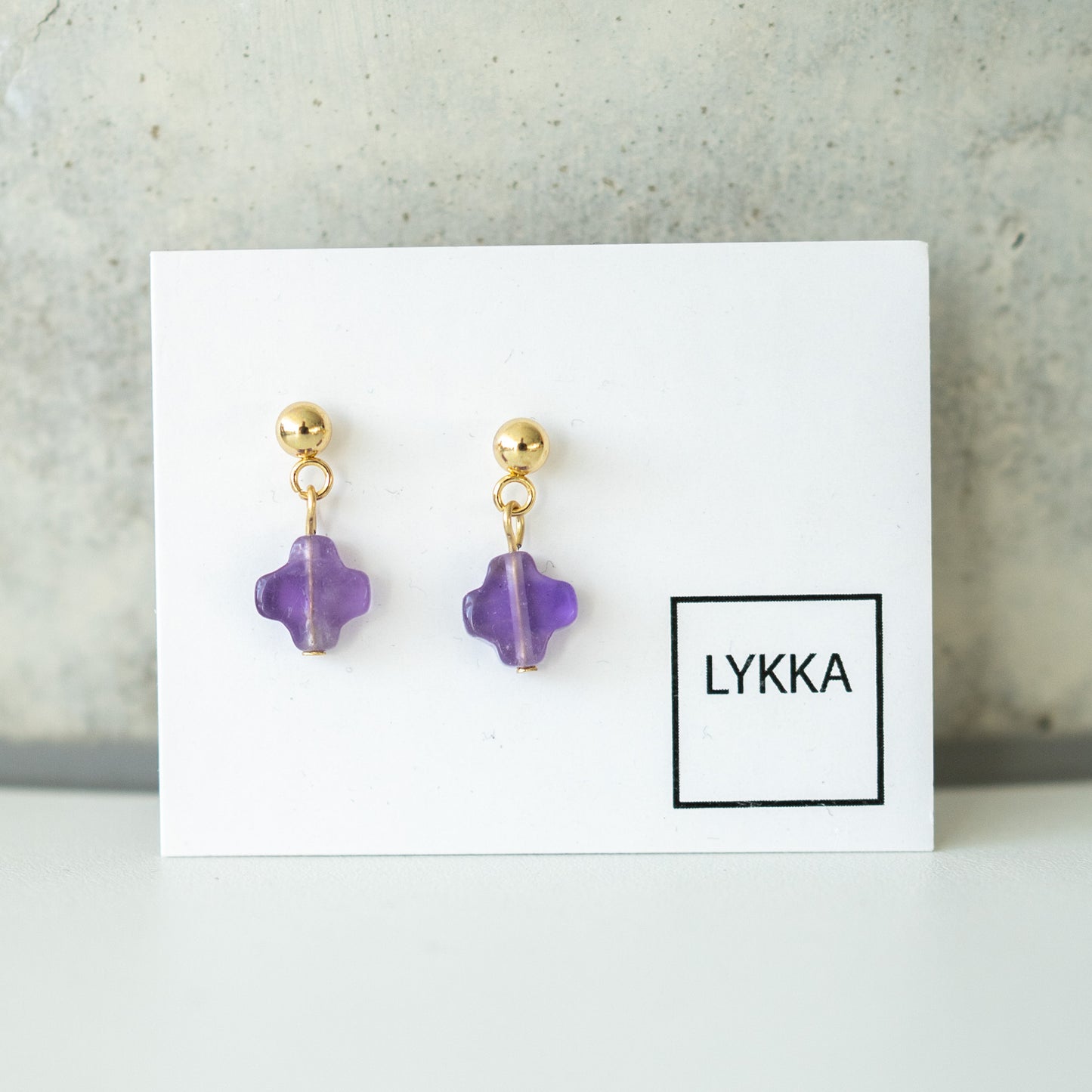 LYKKA Ohrringe "dot stud" gold|silber | versch. Farben