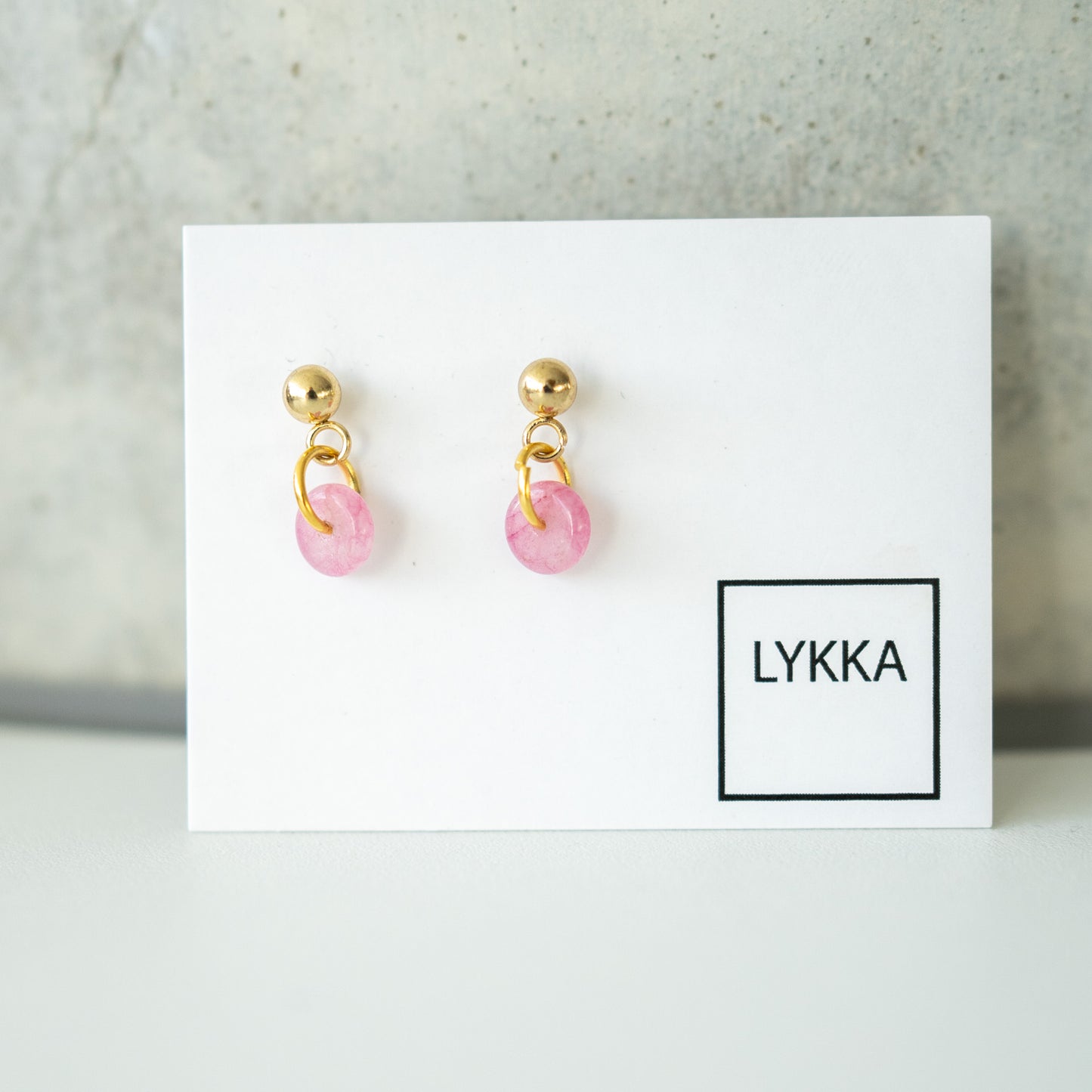 LYKKA Ohrringe "dot stud" gold|silber | versch. Farben
