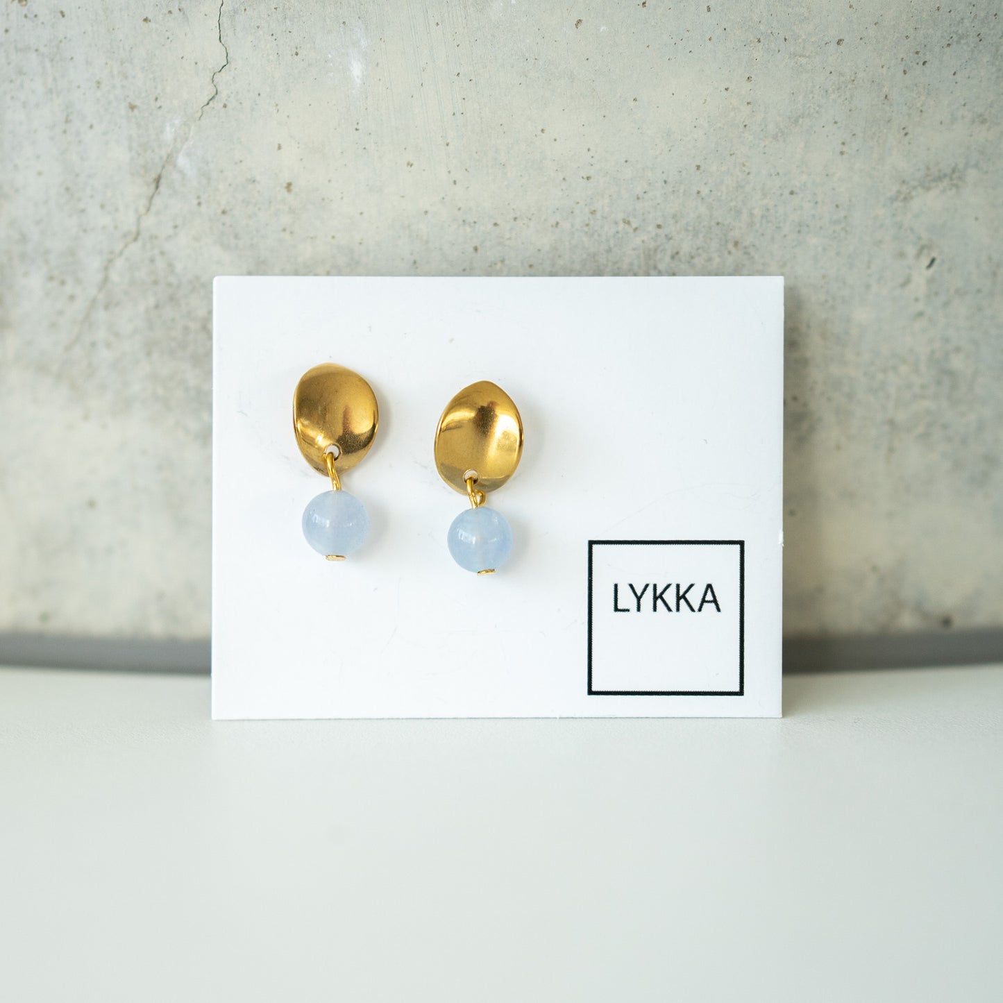 LYKKA Ohrringe "leaf" gold|silber | versch. Farben