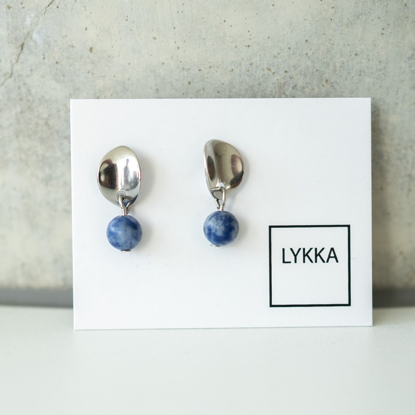 LYKKA Ohrringe "leaf" gold|silber | versch. Farben